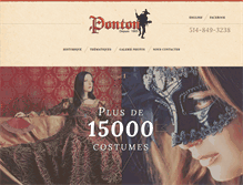 Tablet Screenshot of pontoncostumes.com